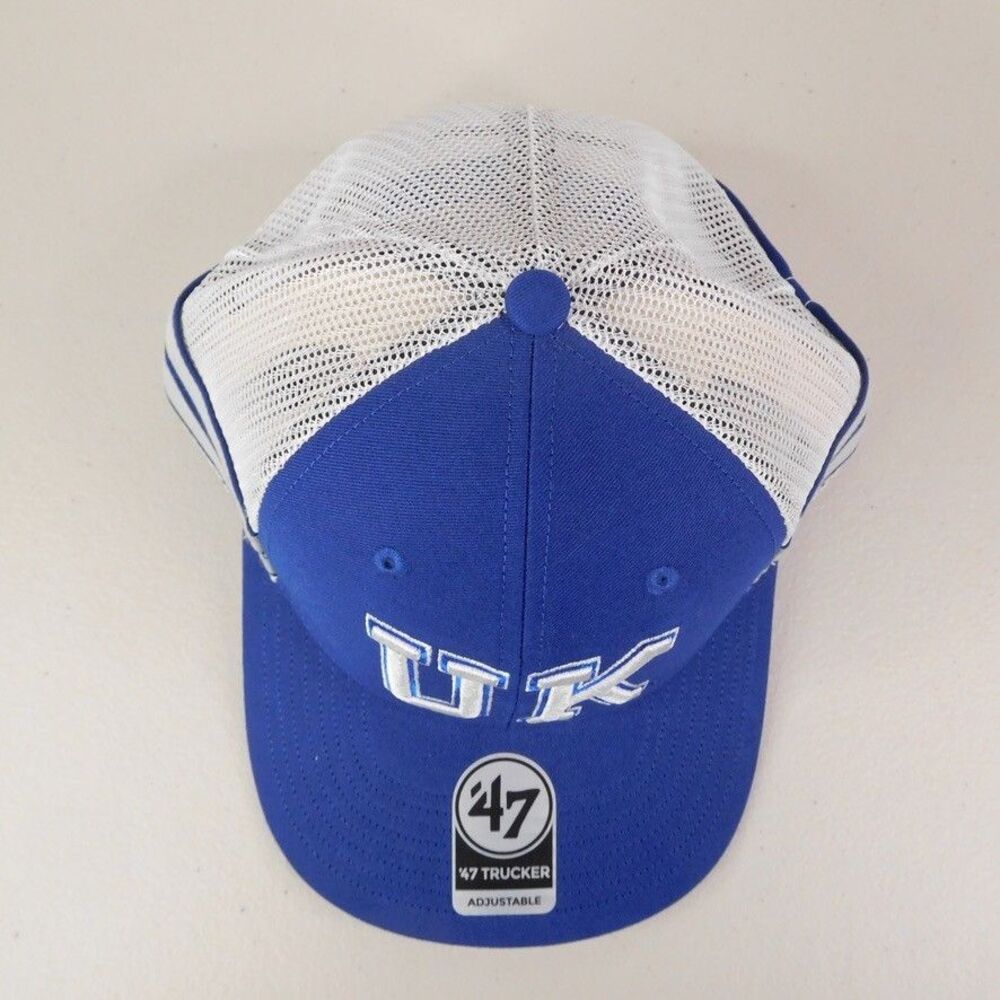 Kentucky Wildcats Hat 47 Trucker Blue Straight 8 Adjustable Snapback Cap UK Mens - Picture 7 of 10